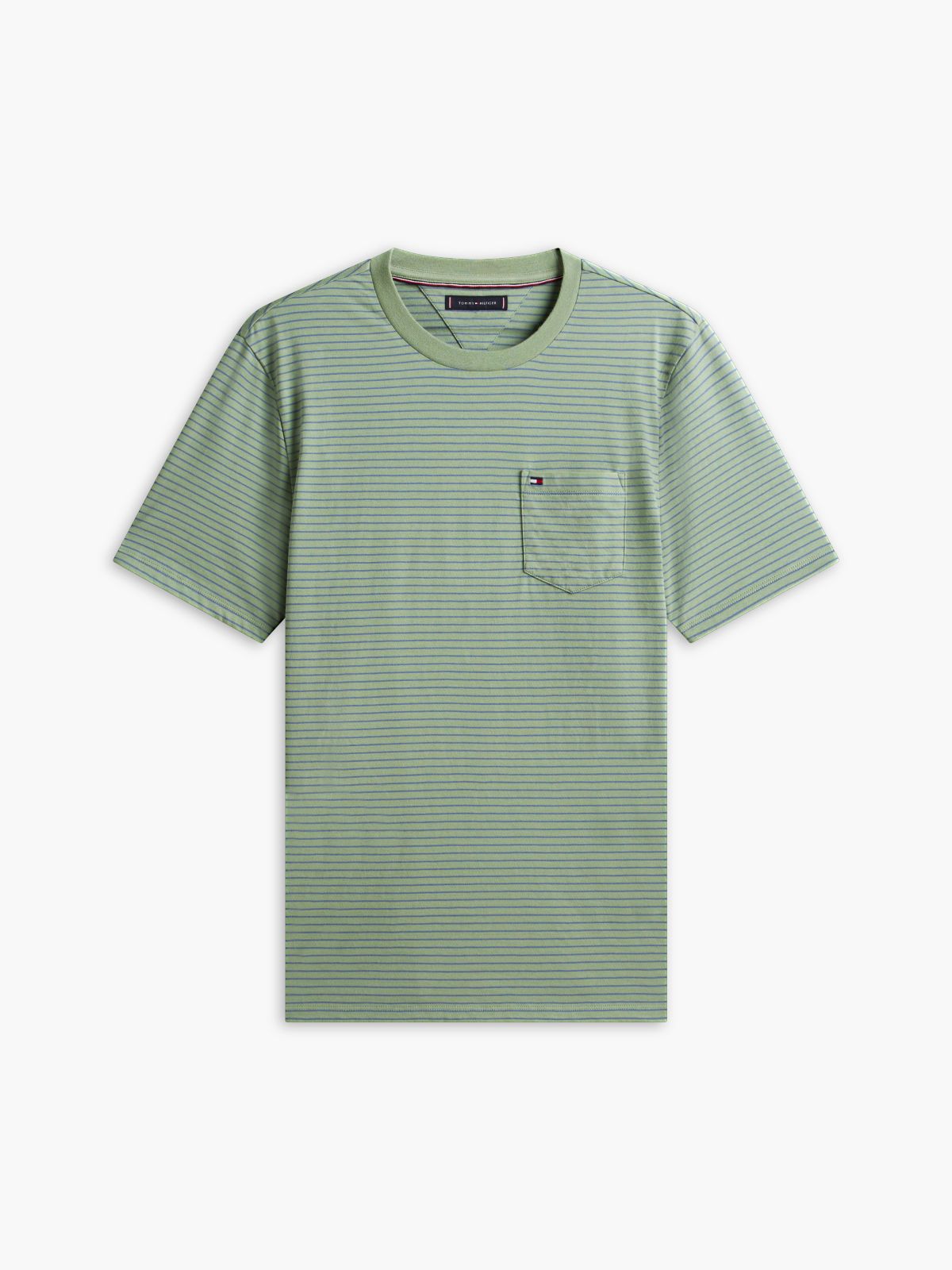 Striped Pocket T-Shirt — Desert Olive Stripe