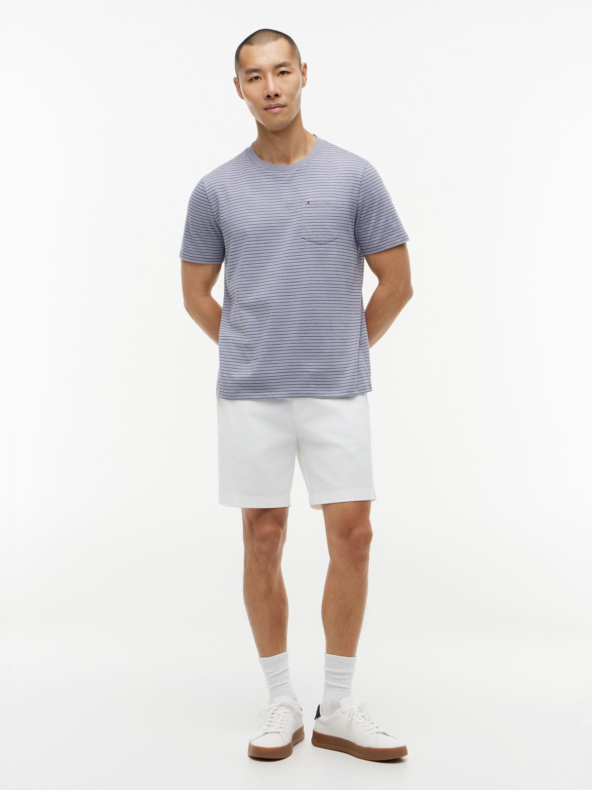 Striped Pocket T-Shirt — New Grey Stripe