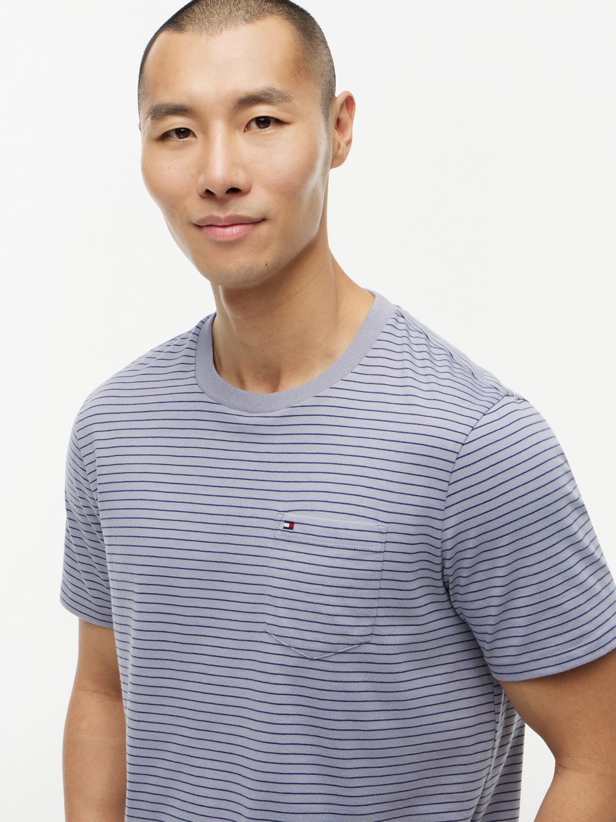Striped Pocket T-Shirt — New Grey Stripe