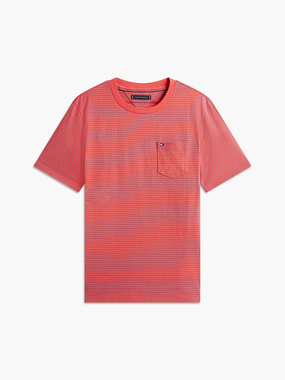 Striped Pocket T-Shirt — Pulp Coral Stripe