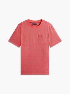 Striped Pocket T-Shirt — Pulp Coral Stripe 5