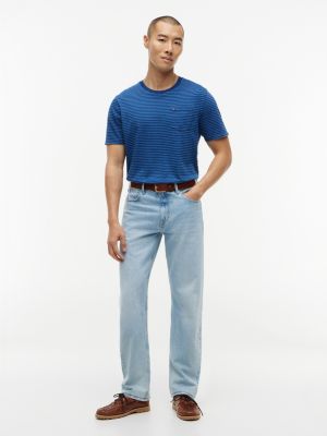 Мужские футболки Tommy Hilfiger Indigo-Dyed Striped Pocket T-Shirt — фото 2