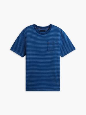 Мужские футболки Tommy Hilfiger Indigo-Dyed Striped Pocket T-Shirt — фото 5