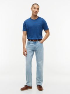 Indigo-Dyed Striped Pocket T-Shirt — Dark Indigo/Light Blue Stripe 2