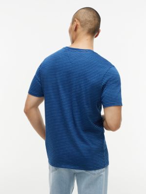 Мужские футболки Tommy Hilfiger Indigo-Dyed Striped Pocket T-Shirt — фото 4
