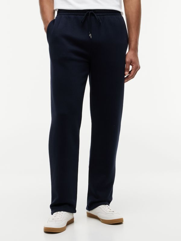 Relaxed Brushed-Back Fleece Sweatpant — Navy Blue