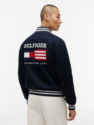Мужские куртки Tommy Hilfiger Water-Repellent Flag Logo Varsity Jacket — фото 4