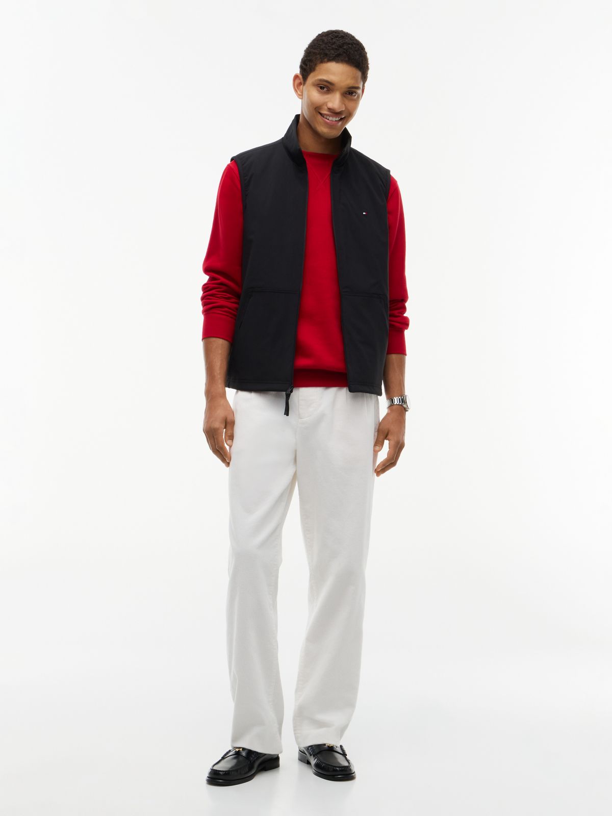 TH Performance Mixed-Media Vest — Black