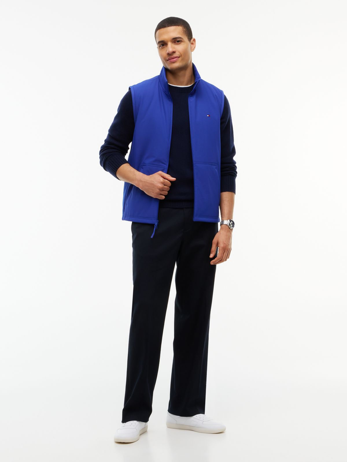 TH Performance Mixed-Media Vest — Wedge Blue