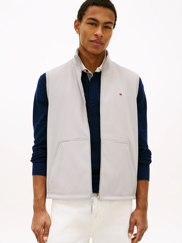 TH Performance Mixed-Media Vest — Sterling Grey