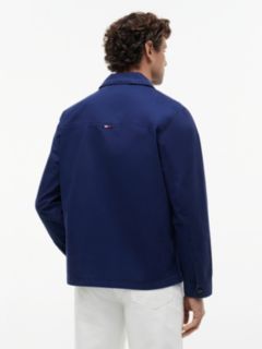 Twill Utility Shirt Jacket — Preppy Navy 4