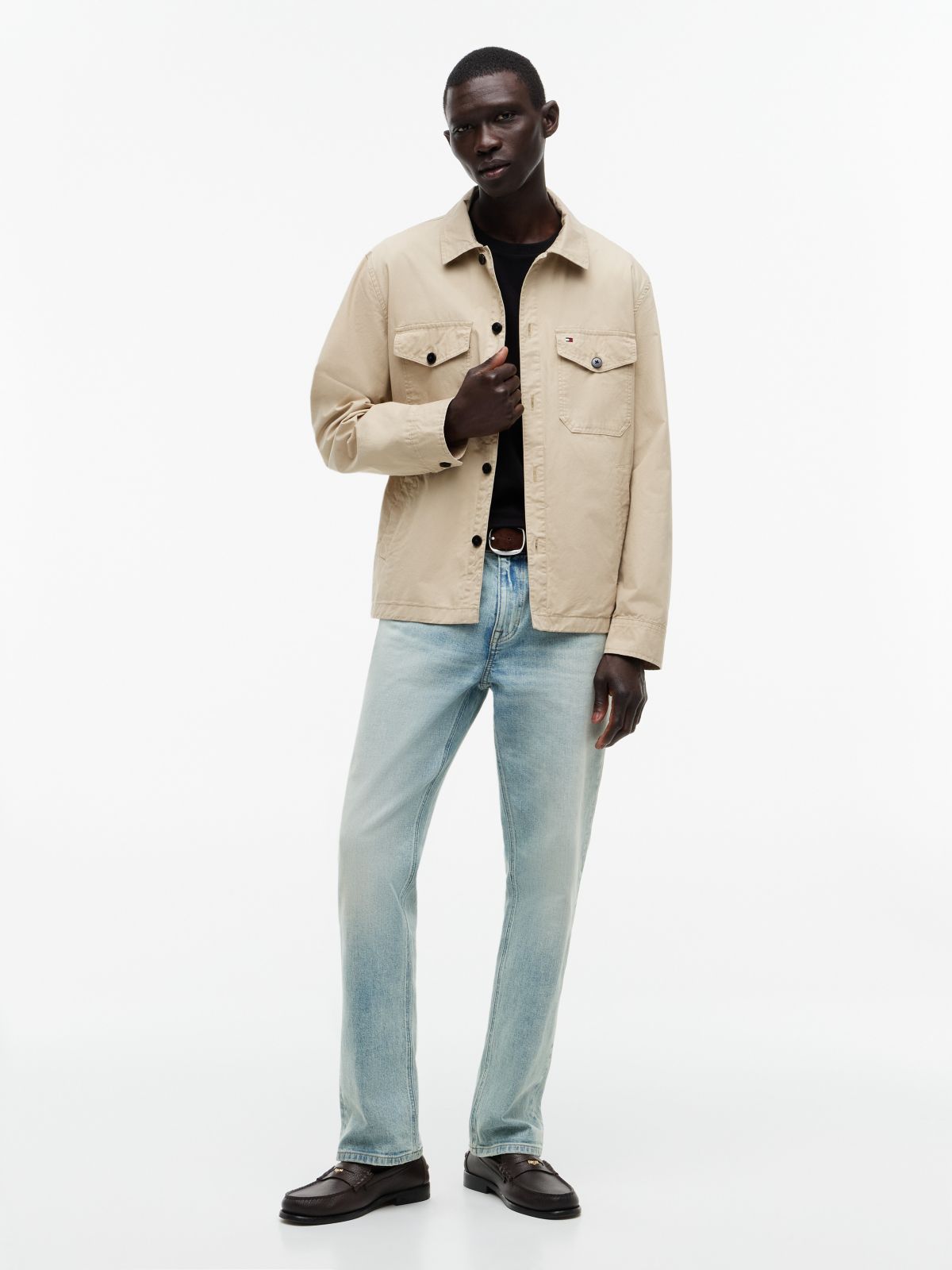 Twill Utility Shirt Jacket — Sandalwood
