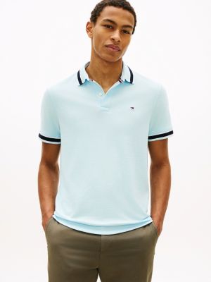 Regular Fit Tipped Wicking Polo, Rain Dance