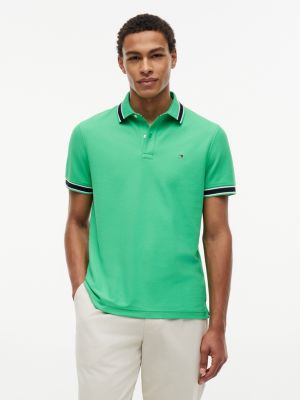 Regular Fit Tipped Wicking Polo, Lush Green