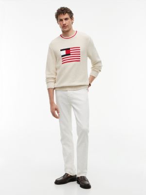 Мужские свитеры Tommy Hilfiger Intarsia Flag Logo Heathered Sweater — фото 2