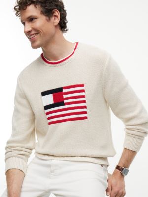 Мужские свитеры Tommy Hilfiger Intarsia Flag Logo Heathered Sweater — фото 3