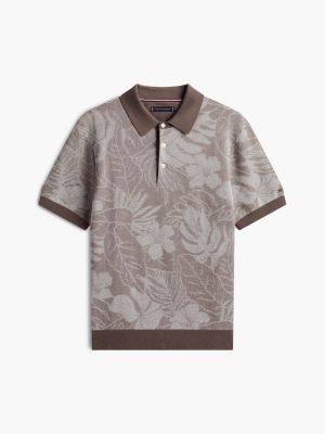 Мужские свитеры Tommy Hilfiger Short-Sleeve Tropical Print Sweater Polo — фото 5