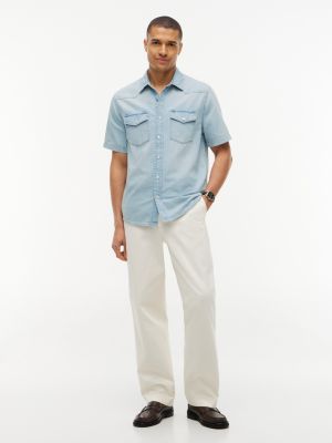 Мужские рубашки Tommy Hilfiger Regular Fit Chambray Western Shirt — фото 2