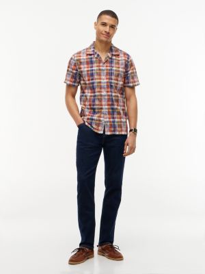 Мужские рубашки Tommy Hilfiger Regular Fit Ikat Plaid Camp Shirt — фото 2