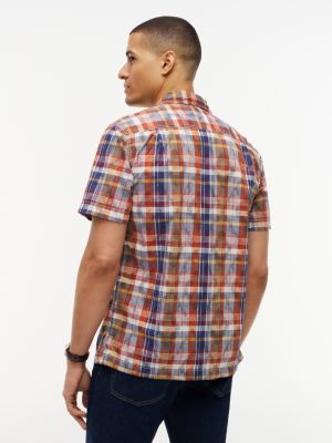 Мужские рубашки Tommy Hilfiger Regular Fit Ikat Plaid Camp Shirt — фото 4