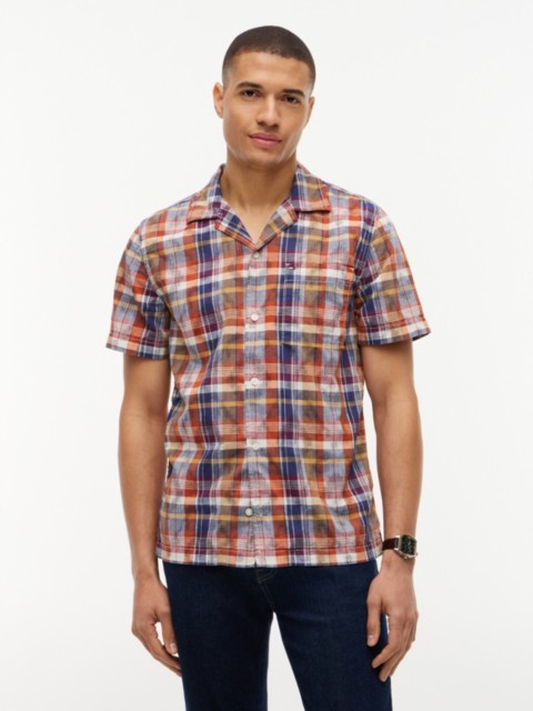 Мужские рубашки Tommy Hilfiger Regular Fit Ikat Plaid Camp Shirt