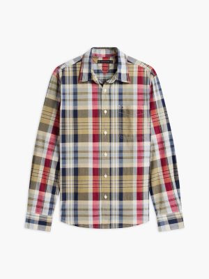 Мужские рубашки Tommy Hilfiger Regular Fit Plaid Pocket Shirt — фото 5