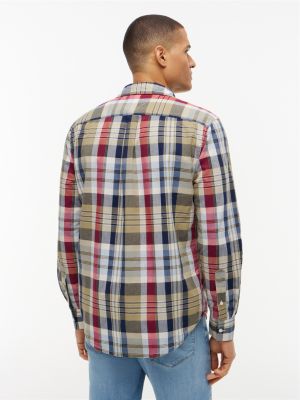 Мужские рубашки Tommy Hilfiger Regular Fit Plaid Pocket Shirt — фото 4
