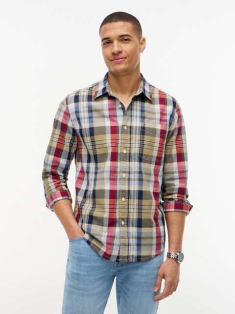 Мужские рубашки Tommy Hilfiger Regular Fit Plaid Pocket Shirt