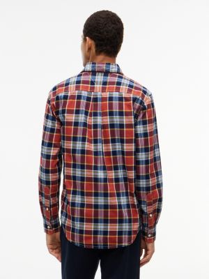 Мужская рубашка Tommy Hilfiger Regular Fit Plaid Pocket, цвет: Индиго клетчатый — фото 4