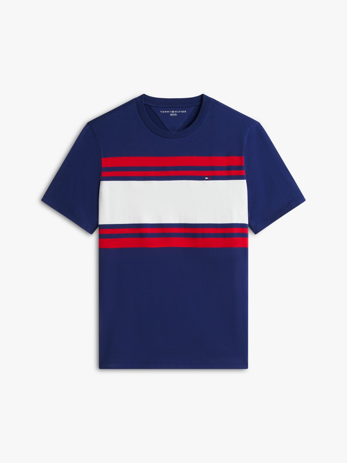 Block Stripe T-Shirt — Navy
