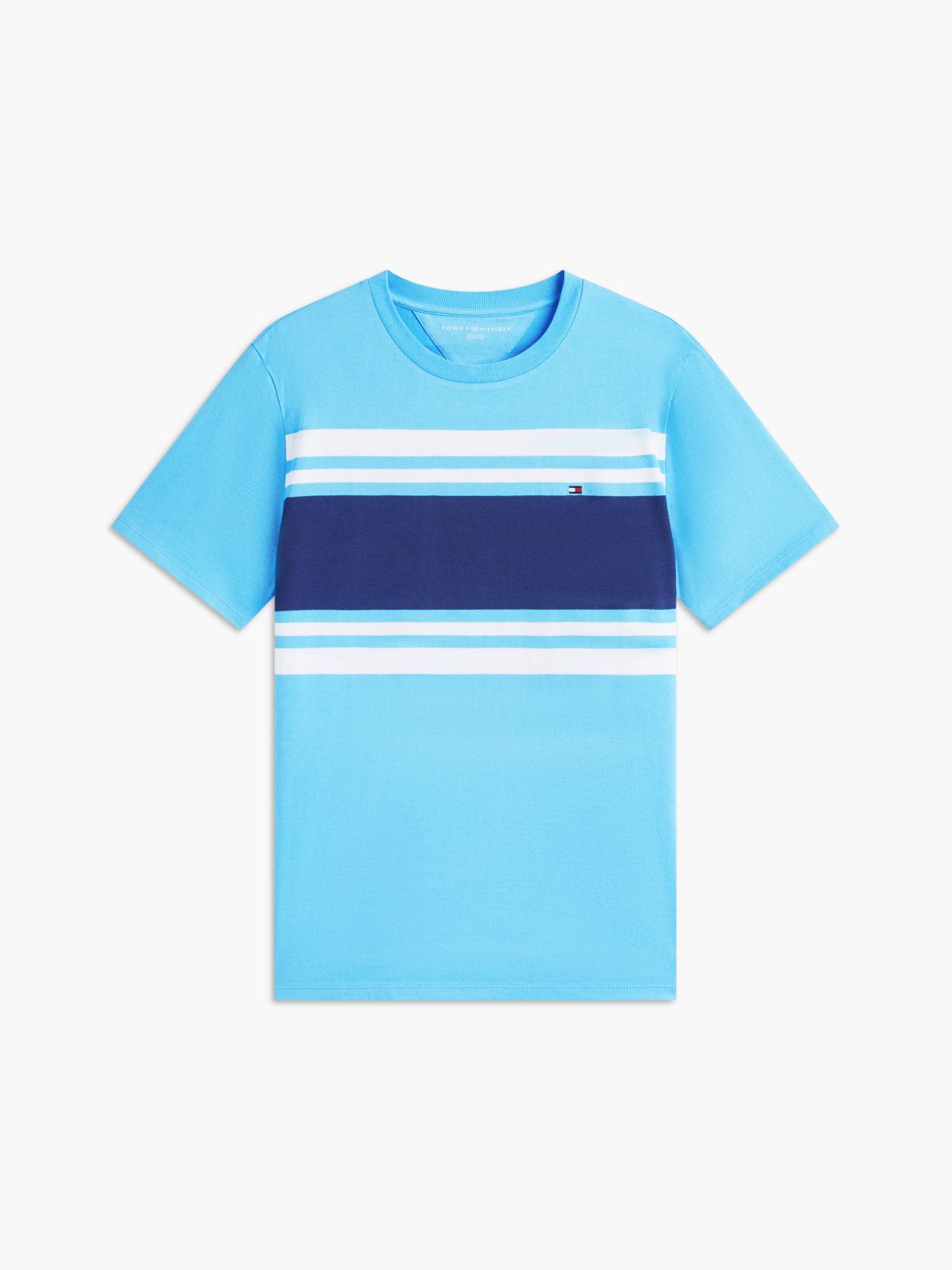 Block Stripe T-Shirt — Blue Crush