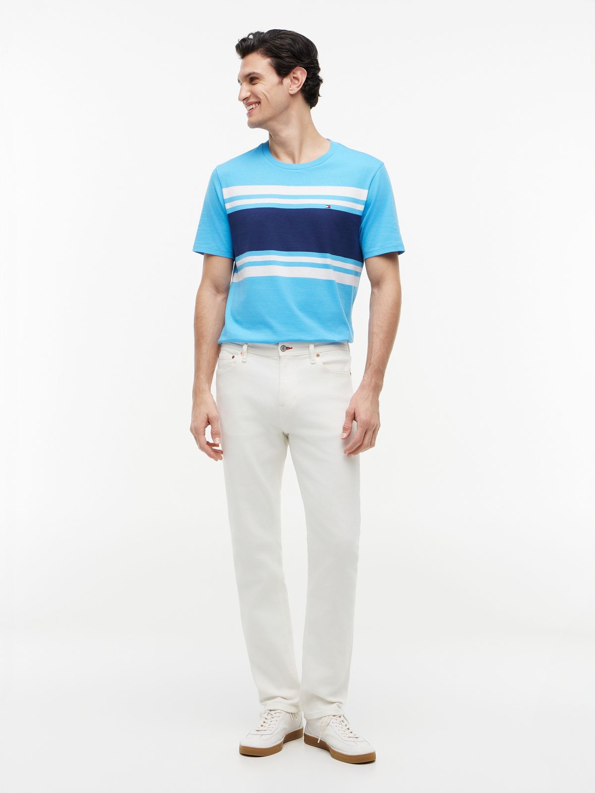 Block Stripe T-Shirt — Blue Crush