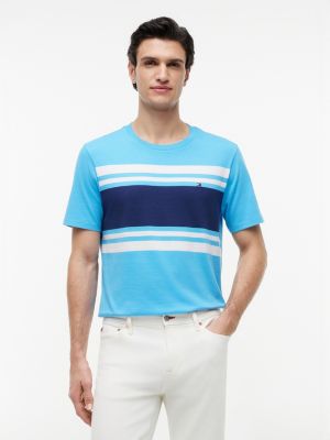 Block Stripe T-Shirt, Blue Crush