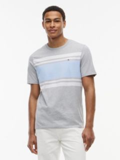 Block Stripe T-Shirt — Grey Heather 1