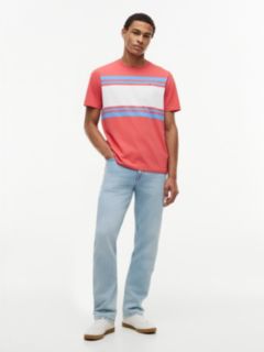 Block Stripe T-Shirt — Vintage Coral 2