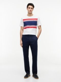 Block Stripe T-Shirt — White/Red 2