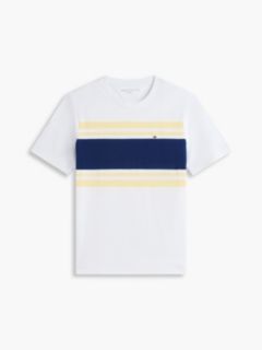 Block Stripe T-Shirt — White/Citronella 5