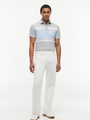 Мужские свитеры Tommy Hilfiger Slim Fit Block Stripe Stretch Pique Polo — фото 2