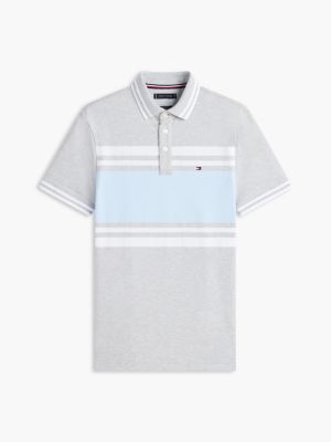 Мужские свитеры Tommy Hilfiger Slim Fit Block Stripe Stretch Pique Polo — фото 5