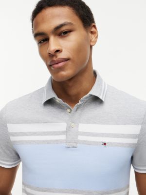 Мужские свитеры Tommy Hilfiger Slim Fit Block Stripe Stretch Pique Polo — фото 3