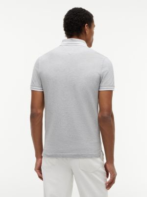 Мужские свитеры Tommy Hilfiger Slim Fit Block Stripe Stretch Pique Polo — фото 4