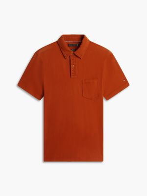 Мужское поло Tommy Hilfiger Regular Fit Jersey Pocket Polo, цвет: Коричный — фото 5