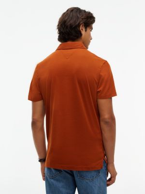 Мужское поло Tommy Hilfiger Regular Fit Jersey Pocket Polo, цвет: Коричный — фото 4