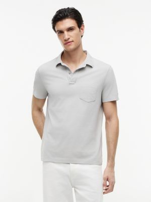 Regular Fit Jersey Pocket Polo, Sterling Grey