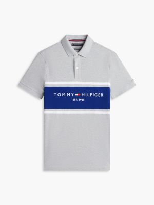 Мужские топы Tommy Hilfiger Regular Fit Tommy Logo Block Stripe Polo — фото 5