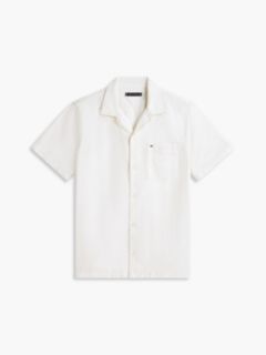 Regular Fit Denim Camp Shirt — Ecru 5