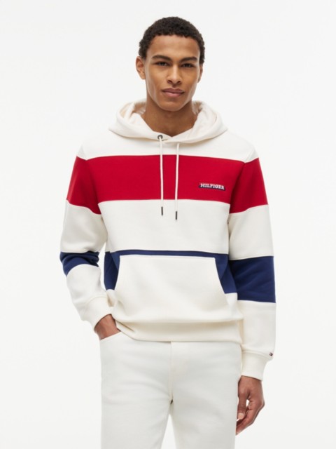Мужские худи Tommy Hilfiger Tricolor Stripe Brushed-Back
