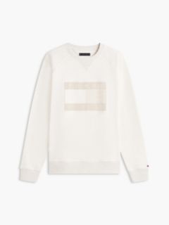 Flag Logo Brushed-Back Raglan Sweatshirt — Light Beige 5