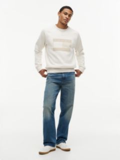 Flag Logo Brushed-Back Raglan Sweatshirt — Light Beige 2