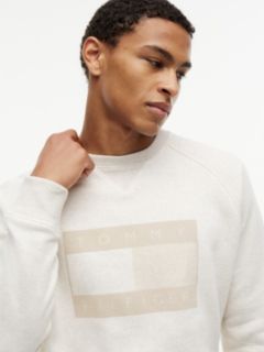 Flag Logo Brushed-Back Raglan Sweatshirt — Light Beige 3